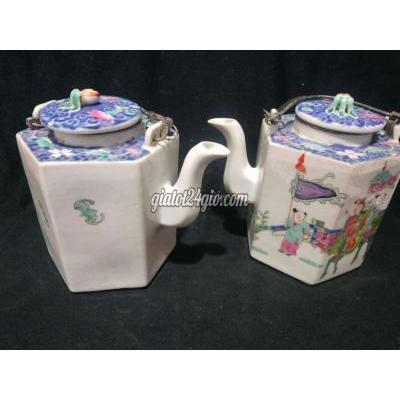 Đồ Sưu Tầm, Đồ Cổ Quận 11 - Hồ Chí Minh Cặp Bình Vẽ Tay