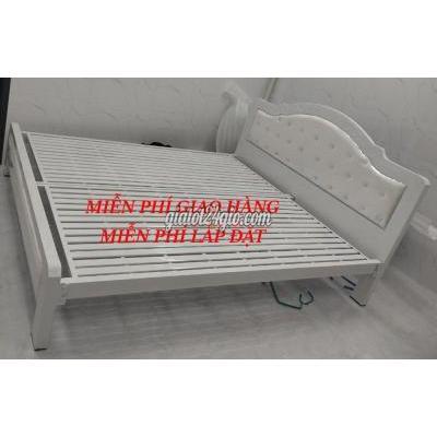 Giường, Chăn Ga Gối Nệm Huyện Hóc Môn - Hồ Chí Minh Giường Sắt Hộp Full Trắng Giường, Chăn Ga Gối Nệm Huyện Hóc Môn - Hồ Chí Minh Giường Sắt Hộp Full Trắng