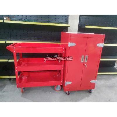 Phụ Tùng Ô Tô, Phụ Tùng Xe Máy Quận 12 Hồ Chí Minh Xe Đẩy 3 Ngăn Kết Hợp Với Bảng Treo Dụng Cụ Và Khay Nhựa