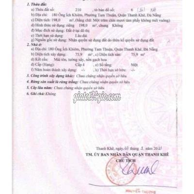 Đất Thổ Cư Thanh Khê - Đà Nẵng Đất Thổ Cư Thanh Khê - Đà Nẵng