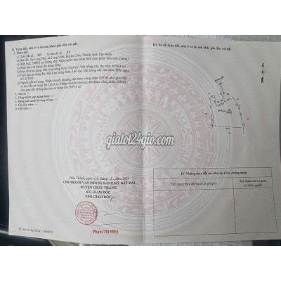 Đất Thổ Cư Châu Thành - Tây Ninh Đất Thổ Cư Châu Thành - Tây Ninh