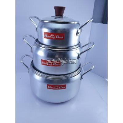 Đồ Dùng Nhà Bếp Hóc Môn Hồ Chí Minh Bộ 3 Nồi Inox 1 Đáy Homkingcook Quai Đũa Nắp Inox (quy Cách 16/18/24 ...