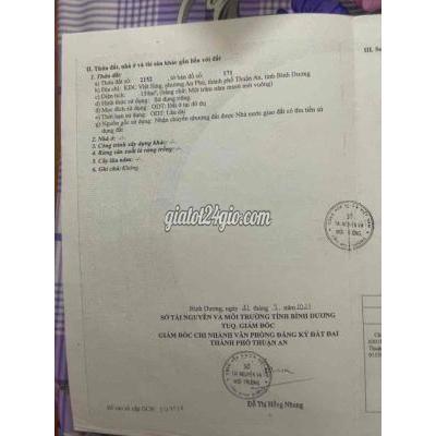 Bán Nhà Thuận An - Bình Dương