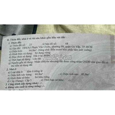 Bán Nhà Gò Vấp - Hồ Chí Minh