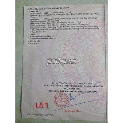 Đất Thổ Cư Bà Rịa - Vũng Tàu