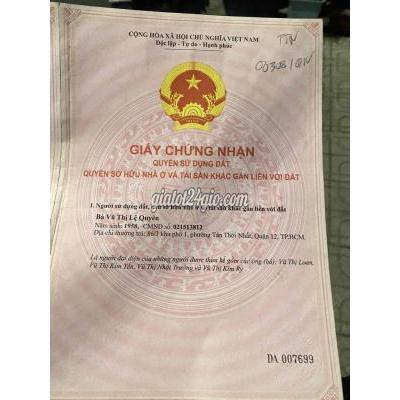 Bán Nhà Quận 12 - Hồ Chí Minh