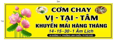 cơm chay vị tại tâm - nhà hàng