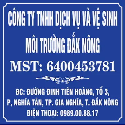 công ty tnhh dịch vụ và vệ sinh môi trường đăk nông - dịch vụ sức khỏe môi trường