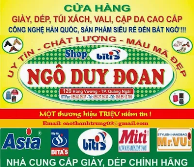 cửa hàng giày,dép,túi xách , vali, cặp da ngô duy đoan - cửa hàng giày dép