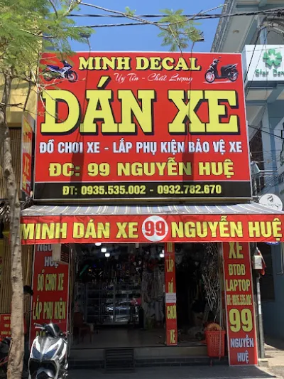 dán xe minh decal - 99 nguyễn huệ - đại lý xe mô tô