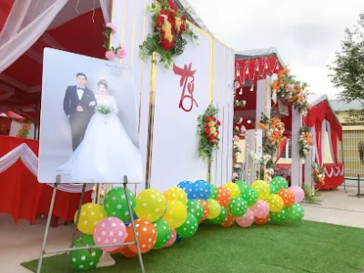 dịch vụ cưới hỏi trọn gói - gia tiên - backdrop trung ân - dịch vụ cưới hỏi