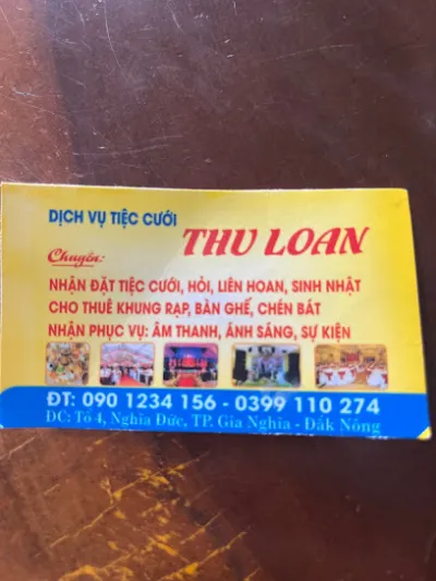 dịch vụ tiệc cưới thu loan - tiệc cưới đứng