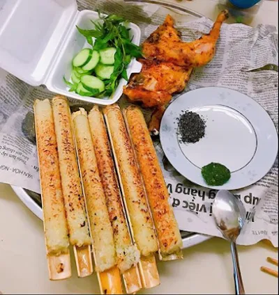 gà nướng cơm lam tây nguyên đà nẵng - khu ăn uống