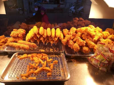 gà rán khoai lang lắc - nhà hàng