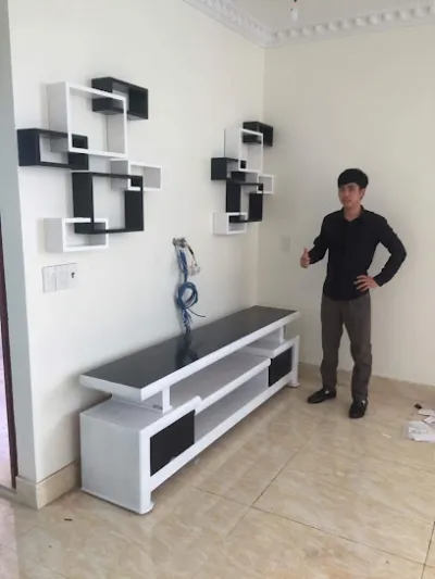 kệ gỗ xinh thái bình - nhà thiết kế nội thất