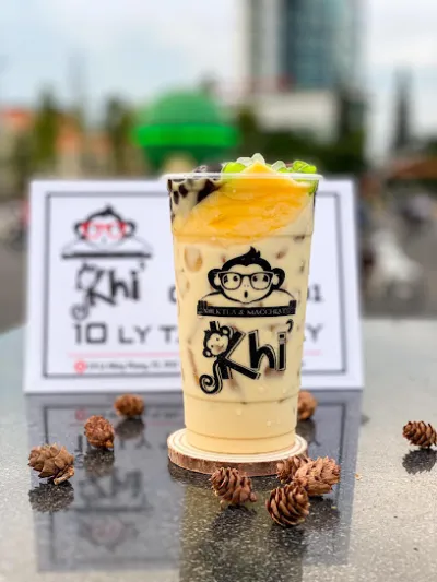 khỉ milktea  macchiato - cửa hàng tra truyên thông