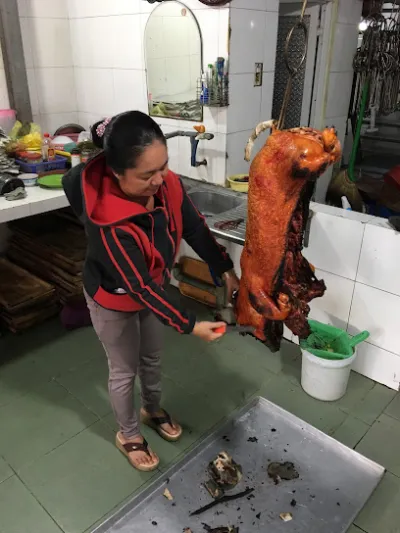 lò quay heo tám tây - món nướng