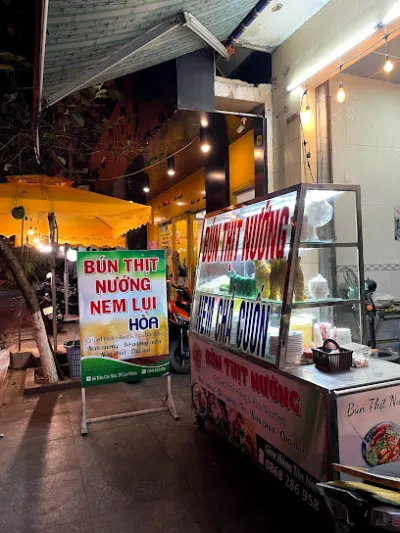 nem chả nướng cuốn bún khô thịt nướng hoà - quán ăn nhỏ