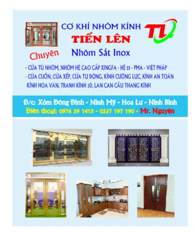 nhôm kính cơ khí tiến lên - cửa hàng vật liệu xây dựng
