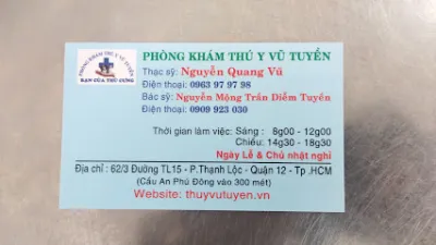 phòng khám thú y vũ tuyền - bac si thu y