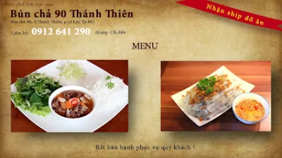 quán ăn ngon bắc giang- bún chả 90 thánh thiên - quán ăn nhỏ