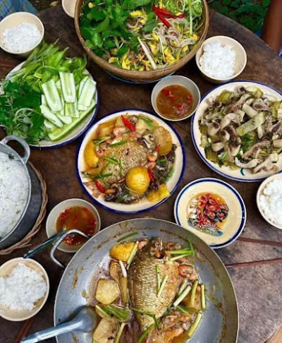 quán ăn sân vườn cô ba yến - nhà hàng gia đình