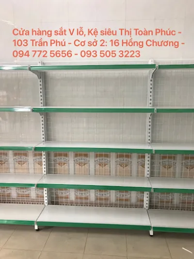 sắt v lỗ, kệ siêu thị toàn phúc cơ sở 2 - cửa hàng giá kệ