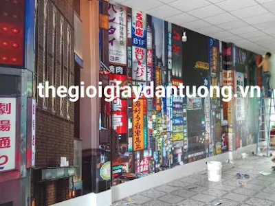 thi công giấy dán tường hàn quốc tranh dán tường 3d - cửa hàng giấy dán tường