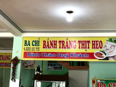 thịt heo bánh tráng ba chỉ - nhà hàng