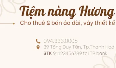 tiệm nàng hương - bán & cho thuê áo dài, váy thiết kế - cửa hàng quần áo nữ