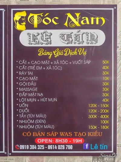 tóc nam lê tín - tiệm cắt tóc