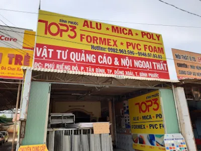 top3 bình phước _alu - mica - poly - cửa hàng vật liệu xây dựng