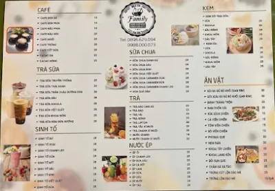 trà sữa  ăn vặt family - quán cà phê