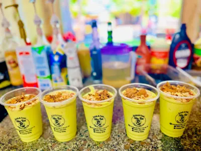 trà sữa ăn vặt nâu tea - quán cà phê