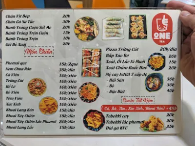 trà sữa - ăn vặt one tea - cửa hàng bán đồ ăn nấu sẵn