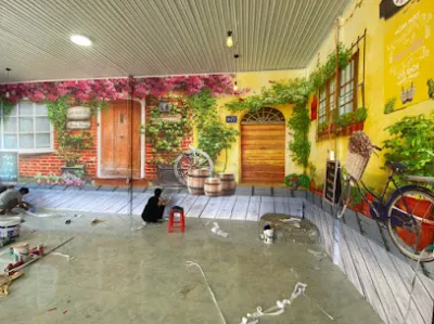 tranh lụa dán tường 3d 5d nga thủy - cửa hàng giấy dán tường