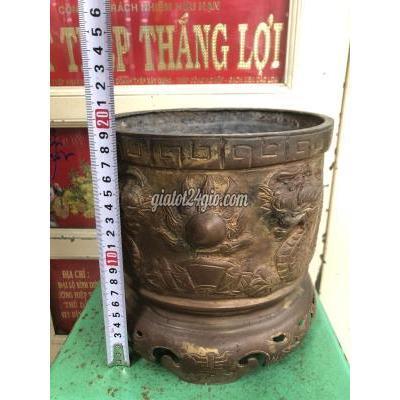 đồ sưu tầm, đồ cổ thành phố thủ dầu một - bình dương | lư hương đồng xưa nặng 2 kg 8 ( ko síp thu ...