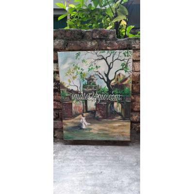 đồ sưu tầm, đồ cổ quận hoàng mai - hà nội | tranh sơn dầu cũ áo dài ...