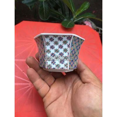 đồ sưu tầm, đồ cổ quận 4 - hồ chí minh ly lục giác ngũ sắc