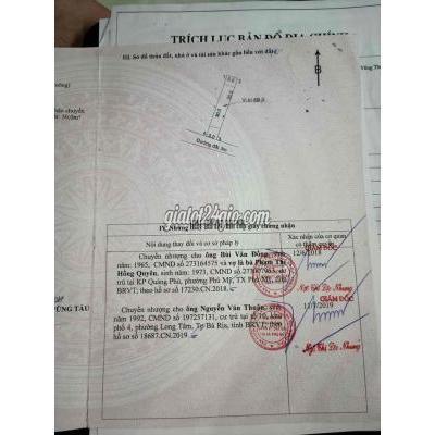 mua bán đất thị xã phú mỹ - vũng tàu chính chủ bán lỗ lô đất ấp 1 tóc tiên, phú mỹ