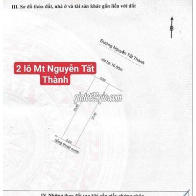 Mua Bán Đất Quận Liên Chiểu - Đà Nẵng 2 Lô Liền Kề Nguyễn Tất Thành, Liên Chiểu, Đà Nẵng Mua Bán Đất Quận Liên Chiểu - Đà Nẵng 2 Lô Liền Kề Nguyễn Tất Thành, Liên Chiểu, Đà Nẵng