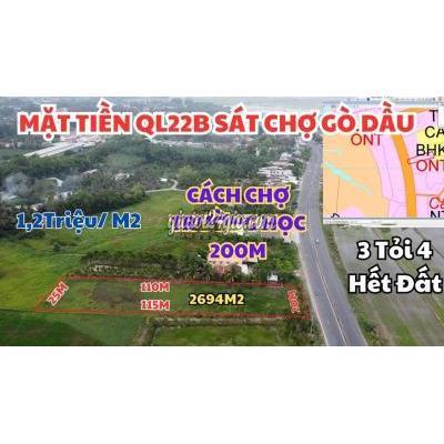 Mua Bán Đất Huyện Gò Dầu - Tây Ninh Mặt Tiền Ql22b Gò Dầu 10x110 Nở Hậu 15, 1t750 Hết Đất. Mua Bán Đất Huyện Gò Dầu - Tây Ninh Mặt Tiền Ql22b Gò Dầu 10x110 Nở Hậu 15, 1t750 Hết Đất.
