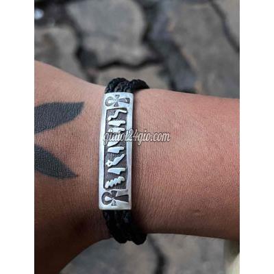 phụ kiện thời trang - quận 10 - hồ chí minh | Vòng đeo Ai Cập cổ đại bạc mix da ngầu ...