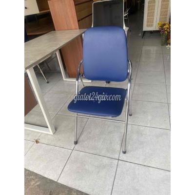 bàn ghế - tân phú - hồ chí minh | Ghế xếp Inox Nệm Xanh dương Mới ...
