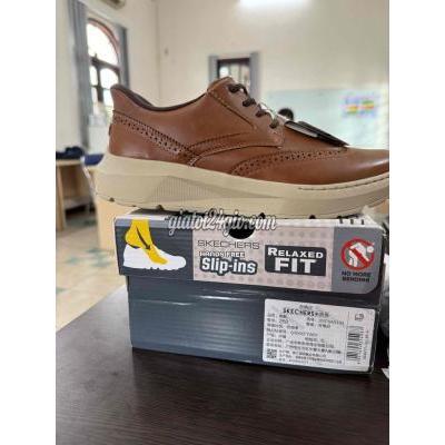 giày nam - củ chi - hồ chí minh | Giày lười Skechers Nam Da Nâu Size ...