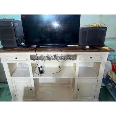 kệ để đồ - bình thạnh - hồ chí minh | Kệ tivi Gỗ Cổ điển Trắng kem Ngăn kéo Cao ...