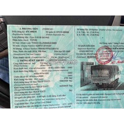 xe tải, xe ben huyện hóc môn - hồ chí minh cần bán olin 3t5 sx2018 kèo bạt xe rin như mới