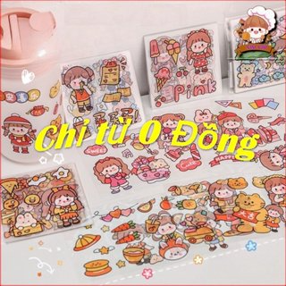 1 miếng dán sticker trong suốt trang trí bàn học laptop, bình nước...