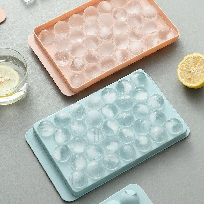 6978 Khay đá bi tròn tủ lạnh 33 viên có nắp đậy...