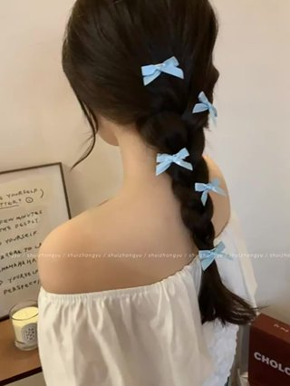 8 Cái / bộ Kẹp Tóc Ruy Băng Nơ Nhiều Màu Sắc - Phụ Kiện Tóc Satin ...